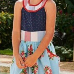 Matilda Jane Blue and Red Floral Kids Dress
